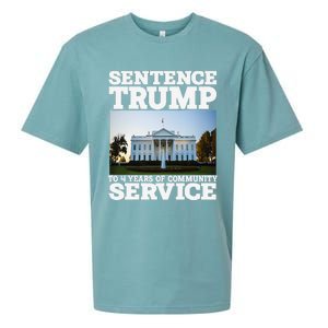 Sentence Trump To 4 Years Of Community Service White House Sueded Cloud Jersey T-Shirt