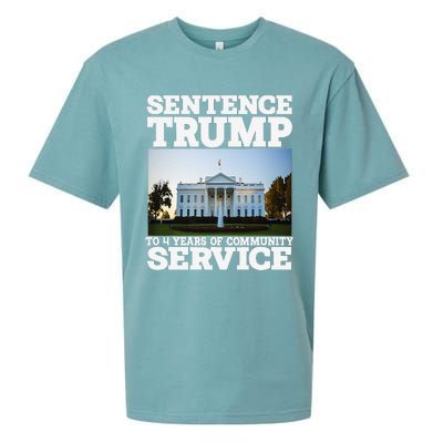 Sentence Trump To 4 Years Of Community Service White House Sueded Cloud Jersey T-Shirt