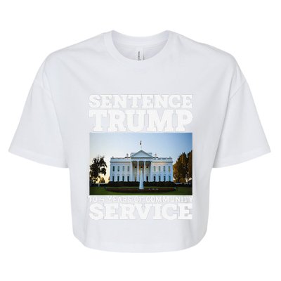 Sentence Trump To 4 Years Of Community Service White House Bella+Canvas Jersey Crop Tee