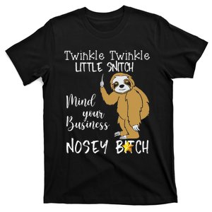 Sloth Twinkle Twinkle Little Snitch T-Shirt