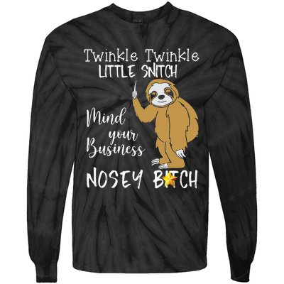 Sloth Twinkle Twinkle Little Snitch Tie-Dye Long Sleeve Shirt