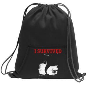 Storm Tornado Twister And Hurricane Weather I Survived Sweatshirt Cinch Pack Bag