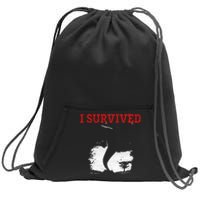 Storm Tornado Twister And Hurricane Weather I Survived Sweatshirt Cinch Pack Bag