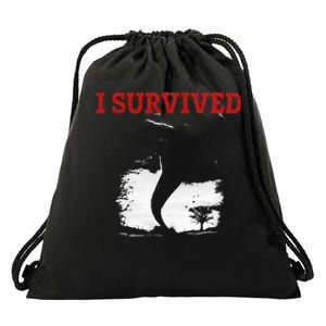 Storm Tornado Twister And Hurricane Weather I Survived Drawstring Bag