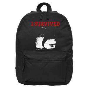 Storm Tornado Twister And Hurricane Weather I Survived 16 in Basic Backpack