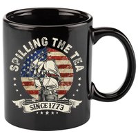 Spilling The Tea Since 1773 Patriotic 4th Of July 11oz C Handle Ceramic Mug