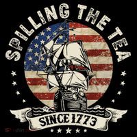 Spilling The Tea Since 1773 Patriotic 4th Of July Drawstring Bag