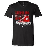 Strolling To The Polls In My Chucks And Pearls Kamala 2024 V-Neck T-Shirt