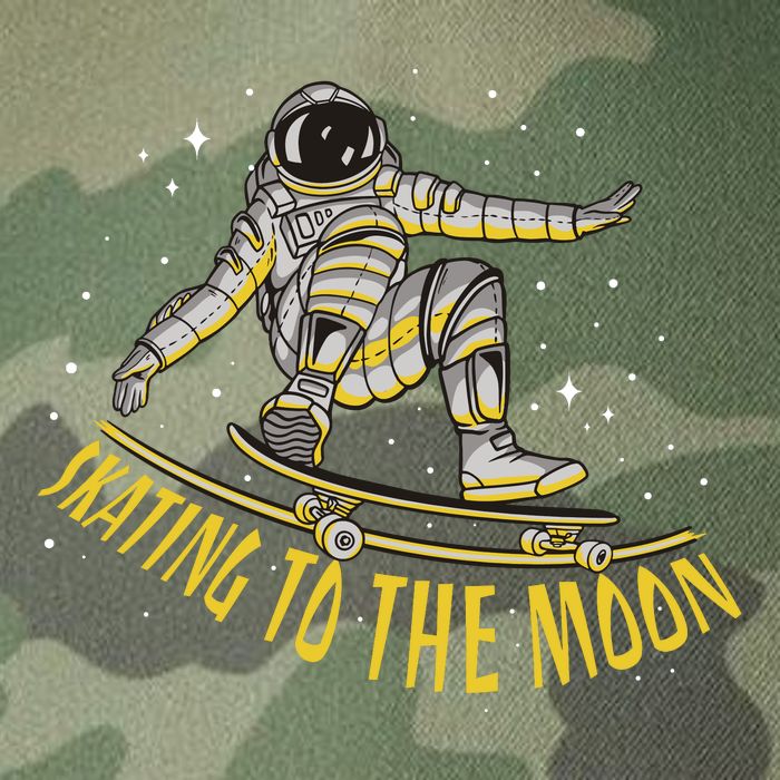 Skating To The Moon Astronaut Legacy Tie Dye Trucker Hat