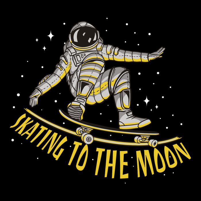 Skating To The Moon Astronaut City Backpack
