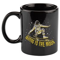 Skating To The Moon Astronaut 11oz C Handle Ceramic Mug