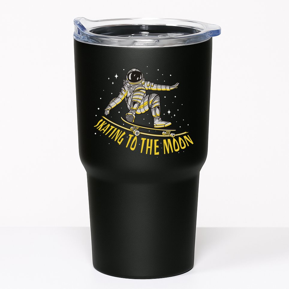 Skating To The Moon Astronaut Tumbler