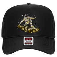 Skating To The Moon Astronaut Trucker Hat