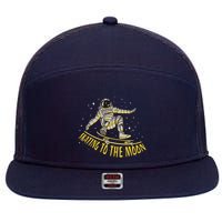 Skating To The Moon Astronaut 7 Panel Mesh Trucker Snapback Hat