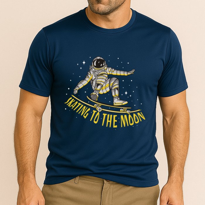 Skating To The Moon Astronaut Performance Shirt