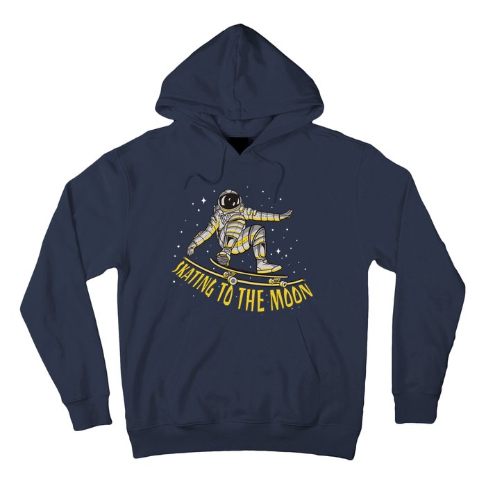 Skating To The Moon Astronaut Hoodie