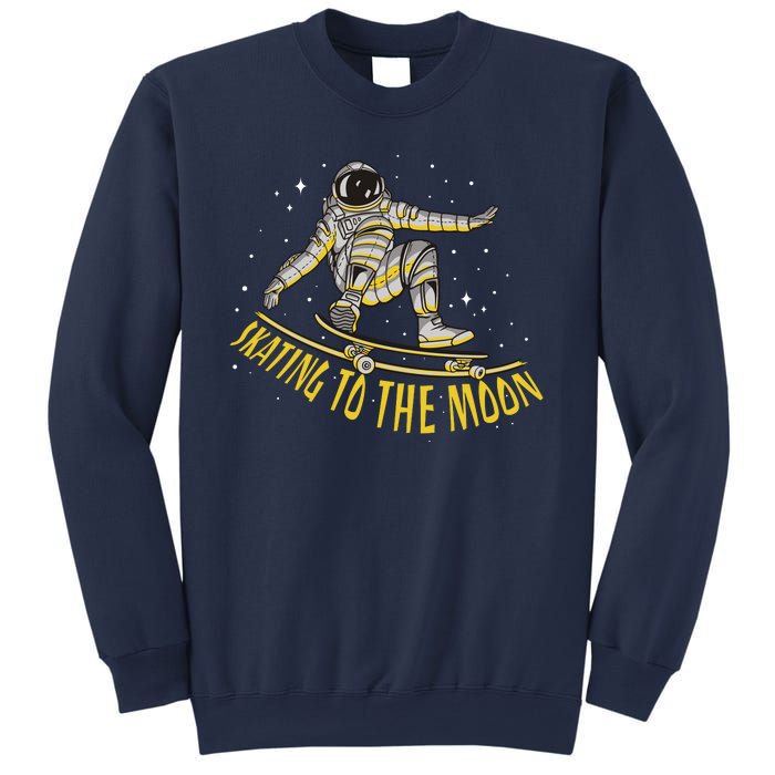 Skating To The Moon Astronaut Sweatshirt