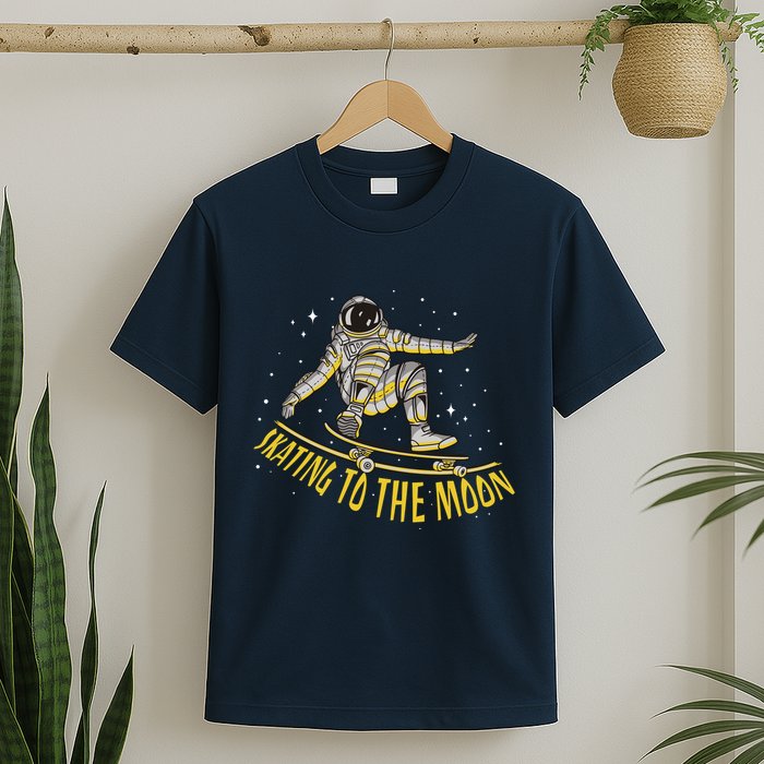 Skating To The Moon Astronaut T-Shirt