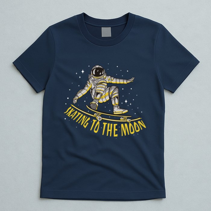 Skating To The Moon Astronaut T-Shirt