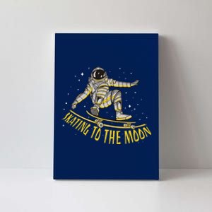 Skating To The Moon Astronaut Canvas