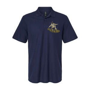 Skating To The Moon Astronaut Softstyle Adult Sport Polo