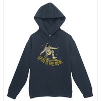 Skating To The Moon Astronaut Urban Pullover Hoodie