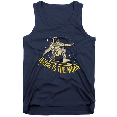 Skating To The Moon Astronaut Tank Top