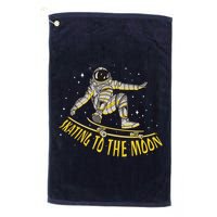 Skating To The Moon Astronaut Golf Towel
