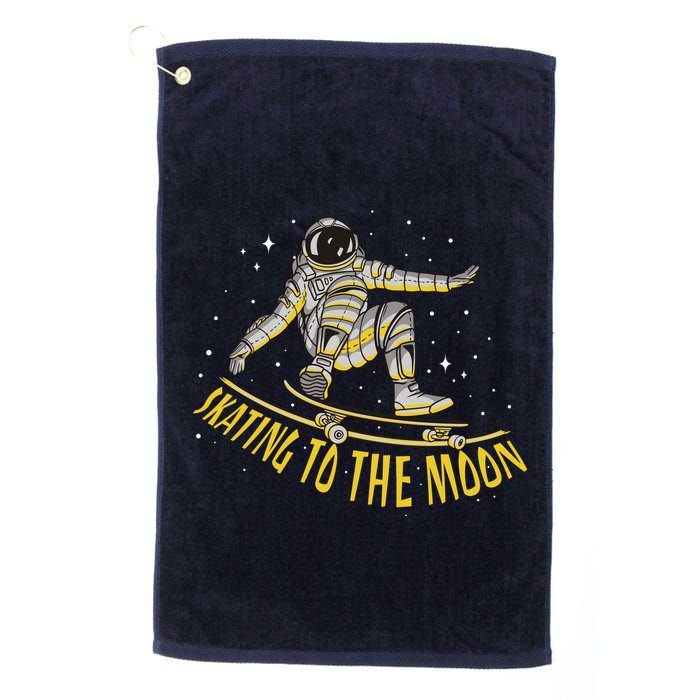 Skating To The Moon Astronaut Golf Towel