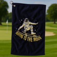 Skating To The Moon Astronaut Golf Towel