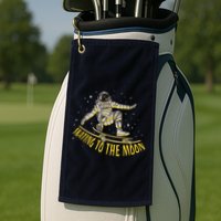 Skating To The Moon Astronaut Golf Towel