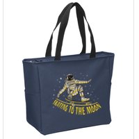 Skating To The Moon Astronaut Zip Tote Bag
