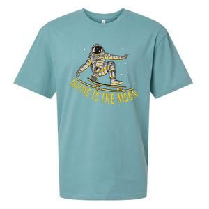 Skating To The Moon Astronaut Sueded Cloud Jersey T-Shirt