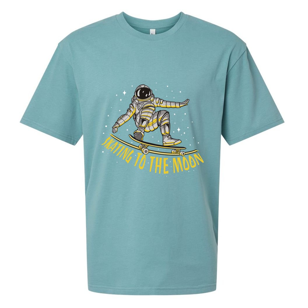 Skating To The Moon Astronaut Sueded Cloud Jersey T-Shirt
