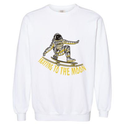 Skating To The Moon Astronaut Garment-Dyed Sweatshirt