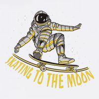 Skating To The Moon Astronaut Garment-Dyed Sweatshirt
