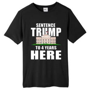 Sentence Trump To 4 Years Here Trump 2024 Funny 4th Of July Tall Fusion ChromaSoft Performance T-Shirt