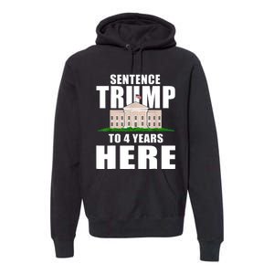 Sentence Trump To 4 Years Here Trump 2024 Funny 4th Of July Premium Hoodie