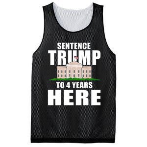 Sentence Trump To 4 Years Here Trump 2024 Funny 4th Of July Mesh Reversible Basketball Jersey Tank