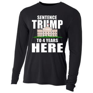 Sentence Trump To 4 Years Here Trump 2024 Funny 4th Of July Cooling Performance Long Sleeve Crew