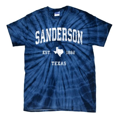 Sanderson Texas Tx Vintage Established Athletic Sports Design Tie-Dye T-Shirt