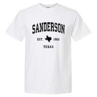 Sanderson Texas Tx Vintage Established Athletic Sports Design Garment-Dyed Heavyweight T-Shirt