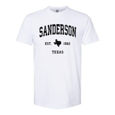 Sanderson Texas Tx Vintage Established Athletic Sports Design Softstyle CVC T-Shirt