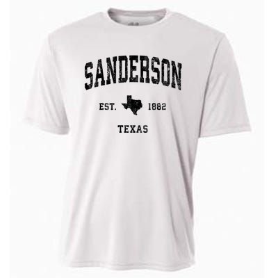 Sanderson Texas Tx Vintage Established Athletic Sports Design Cooling Performance Crew T-Shirt