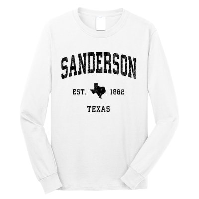 Sanderson Texas Tx Vintage Established Athletic Sports Design Long Sleeve Shirt