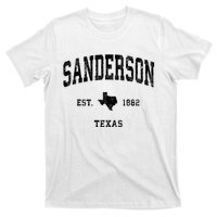 Sanderson Texas Tx Vintage Established Athletic Sports Design T-Shirt