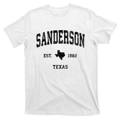 Sanderson Texas Tx Vintage Established Athletic Sports Design T-Shirt