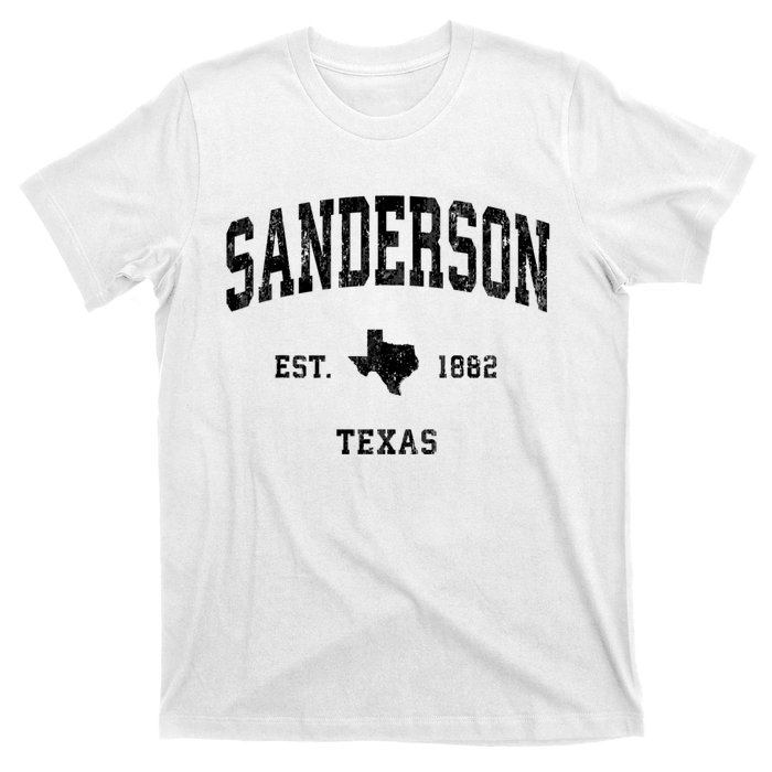 Sanderson Texas Tx Vintage Established Athletic Sports Design T-Shirt