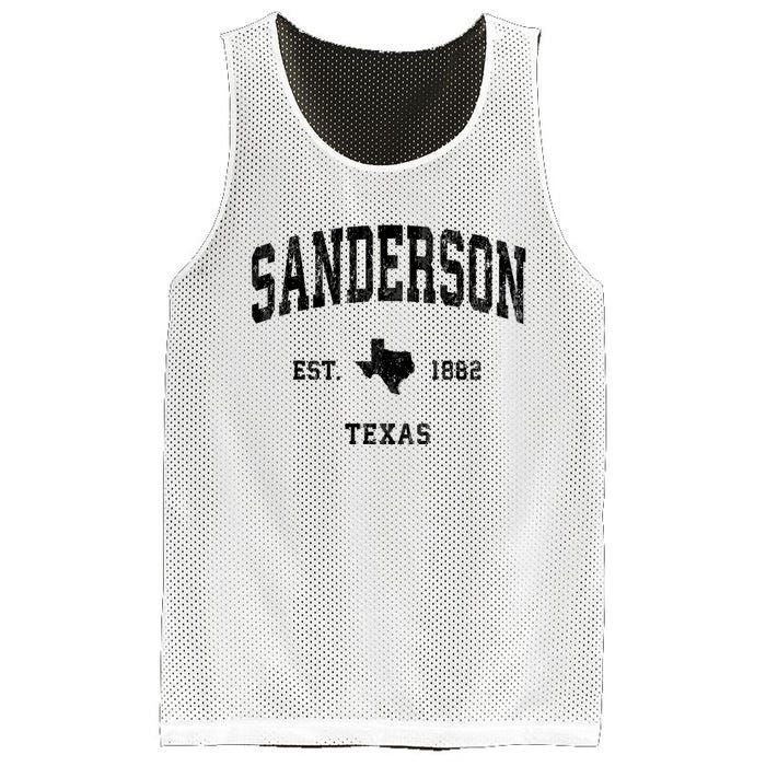 Sanderson Texas Tx Vintage Established Athletic Sports Design Mesh Reversible Basketball Jersey Tank