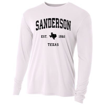 Sanderson Texas Tx Vintage Established Athletic Sports Design Cooling Performance Long Sleeve Crew